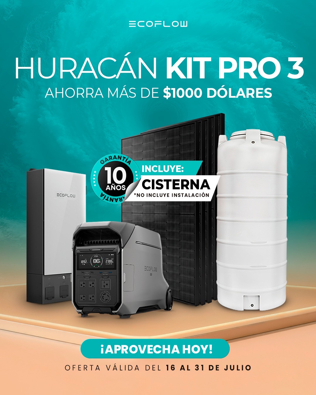 Oferta Huracán Kit Pro 3 con cisterna
